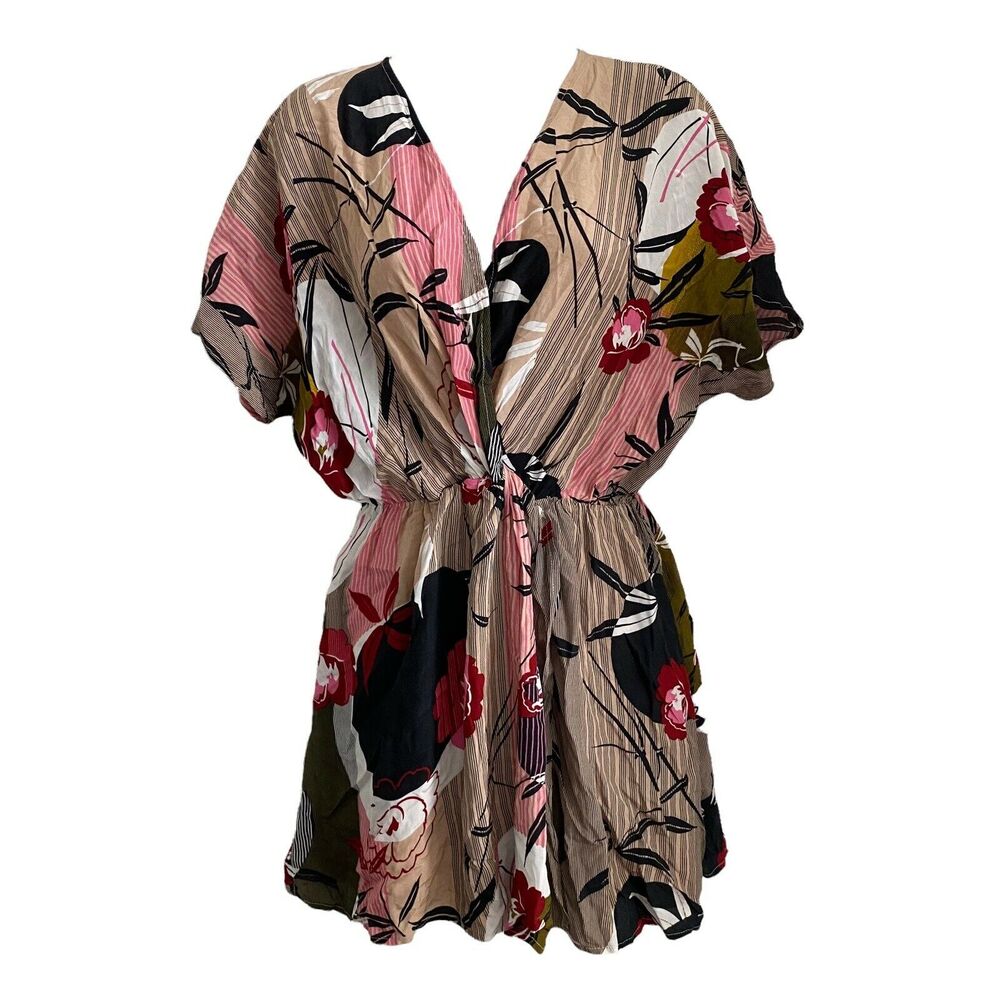 I.Madeline Small Sheath Dress Dolman Vneck Colorful Printed Floral